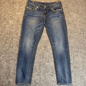 Seven7 Embellished Womens Jeans 30x28 Distressed‎ Denim Legging